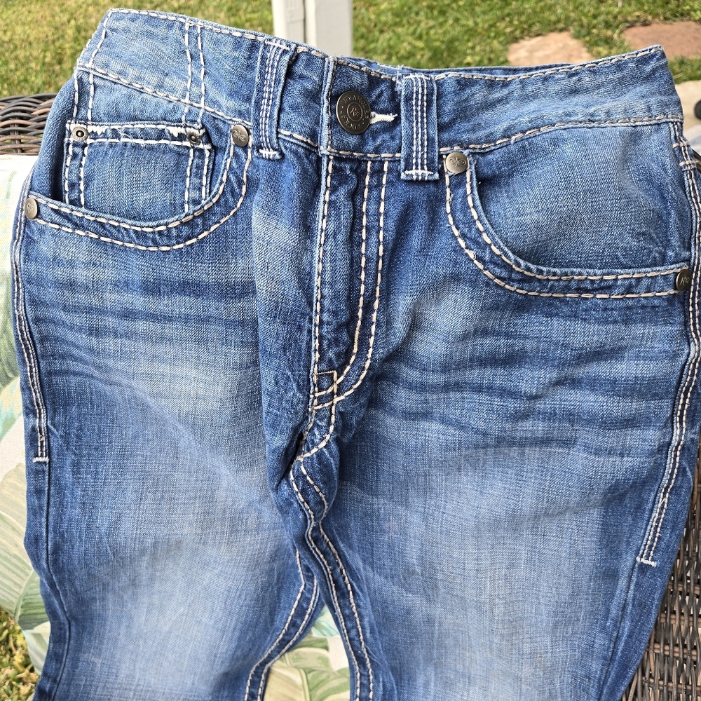 Wrangler Rock 47 Denim Mens Jeans Slim Boot 30x30 - Picture 2 of 9